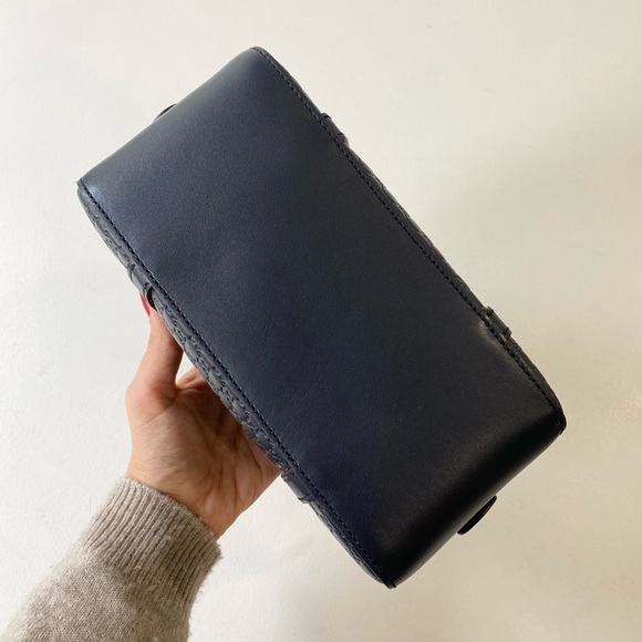 Gucci Bags Gucci Micro Guccissima Margaux Bowling Bag In Navy